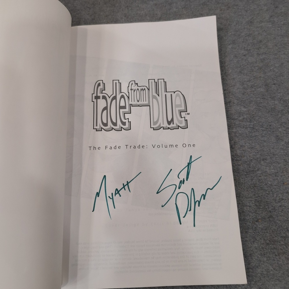 Fade From Blue The Fade Trade Vol 1 Signed Myatt Murphy Scott Dalrymple 2003 TPB - Picture 3 of 5